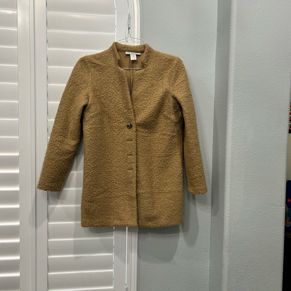 Carole Wren Tan Textured Fuzzy
Lightweight Coat